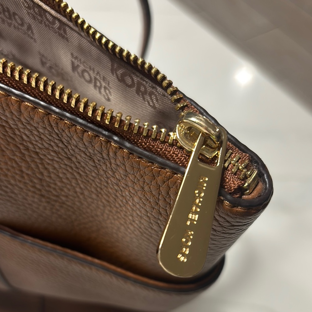 Michael Kors Brown Saffiano Leather Tote - Picture 16 of 17